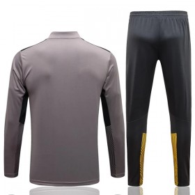 BVB Borussia Dortmund Tränings Sweatshirtställ Kvarts-Dragkedja 2022-23 Ljusgrå